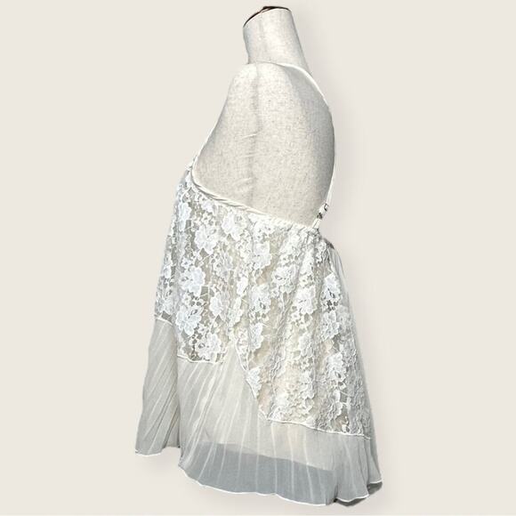 EUC | Derek Lam 10 Crosby | Pleated Lace Camisole | Cream/White | Size 00 - Picture 5 of 12
